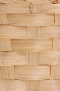 Цена за 2 шт. Корзина плетёная, 13×13×9.5 см, ручка h=21 см, бамбук, натуральный цвет, Greengo