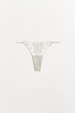 EMBROIDERED LACE THONG - Zara фото 4