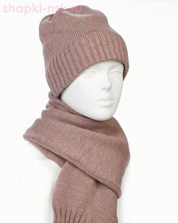 20722 F 1A Брадфорд Комплект женский флис (колпак+шарф) (56-58)