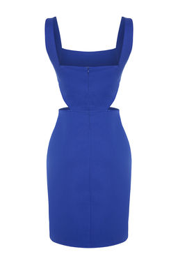 TRENDYOLMILLA Haki A-Kesim Mini Pamuklu Pencere/Cut Out Detayl? Detayl? Kare Yaka Dokuma Elbise TWOSS23EL00596  фото 20