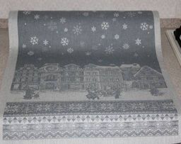 Полотенце Премиум Зимний город-сер. 50*70 см. - Лен поволжья фото 3