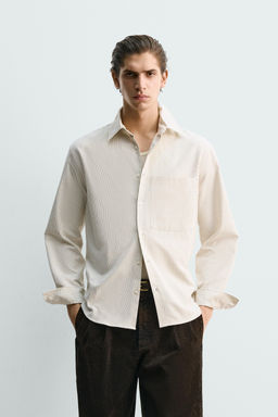 STRIPED TEXTURED OXFORD SHIRT - Zara фото 2