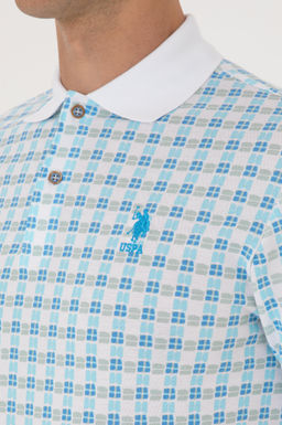 Erkek Regular Fit Polo Yaka Turkuaz Desenli Ti__rt Sepette S_rpriz _ndirim - U.s. polo assn фото 7