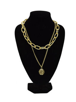 Колье многослойное Цепь 40 см / GTP-25 /уп 12/золото