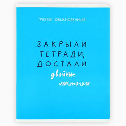 Цена за 5 шт. Тетрадь в клетку, 48 л., А5, на скрепке, блок №2 Типичный ученик, твин лак, уф лак, МИКС - Artfox study фото 6
