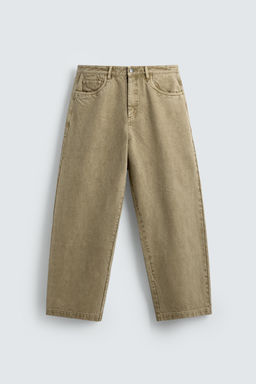 PANTAL?N STRAIGHT FIT LAVADO / Beige - Zara фото 7
