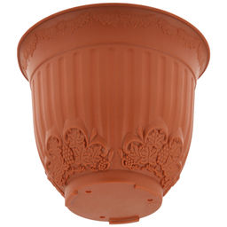 Терракот Горшок для цветов 1,7л, с поддоном, д17см, h14см, резной орнамент, морозостойкий полипропилен, т.м. NECO (Россия) - Домашняя мода фото 5