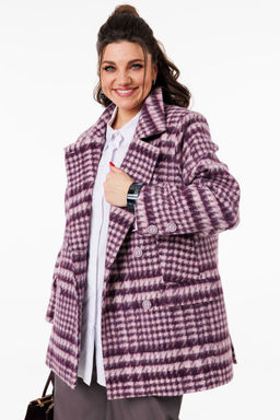 Пальто ANELLI 1525 цвет дымчатой орхидеи  фото 5