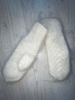 501 Варежки женские - Оренбургский пуховый узор фото 2