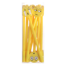 Цена за 12 шт. Ручка - прикол гелевая «Смайл», МИКС