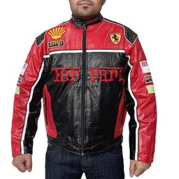 Фирменная мужская куртка Ferrari  городская мотоэкипировка и брутальный bike-стиль на повседневку №504