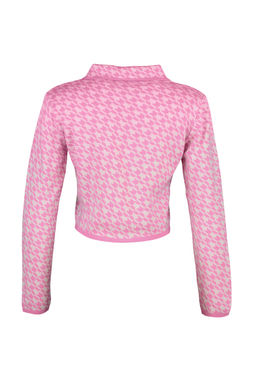TRENDYOLMILLA Pembe Crop Yaka Detayl? Triko H?rka TWOAW22HI0067  фото 6