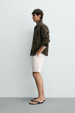 CAZADORA REGULAR FIT PIEL ANTE / Marr?n - Zara фото 4