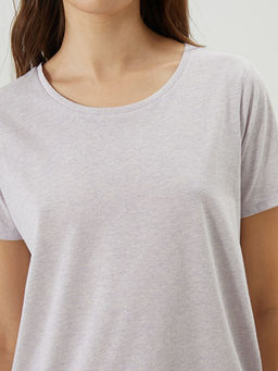 Bisiklet Yaka Bask?l? Kad?n Pijama Tak?m?