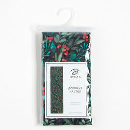 Дорожка на стол новогодняя Этель Winter berry 40х147см, 100%хл, саржа 190 г/м2  фото 3