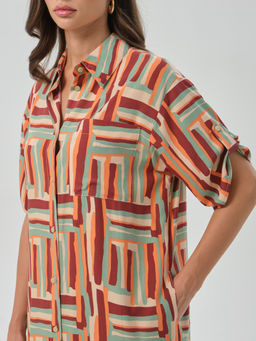 Платье из вискозы с принтом - Stilla фото 6