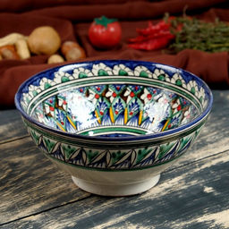 Коса Риштанская Керамика Узоры 15 см, малая, микс