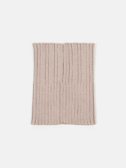 Снуд из смесовой шерсти Ваниль вертикальная вязка - Bungly фото 2