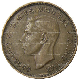 Монета 1/2 пенни 1938 года Австралия