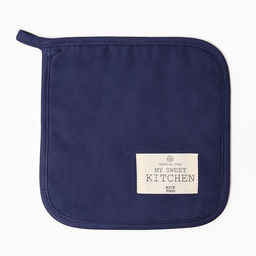 Прихватка «Этель» Kitchen, синяя, 19×19 см, саржа,100% хлопок