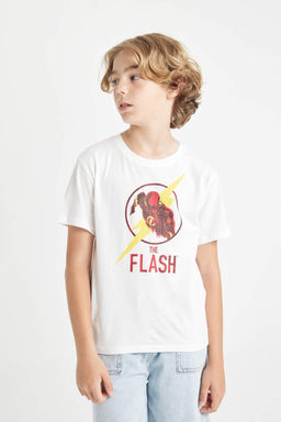 Футболка The Flash с круглым вырезом и короткими рукавами для мальчиков - Defacto фото 4