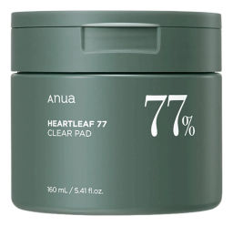 Heartleaf 77 Clearpad - Пэды для лица отшелушивающие с хауттюйнией и PHA-кислотой, 160 мл