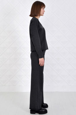 Арт. 2342 Костюм с брюками женский 42-50 (5 шт) Цвет:верх- антрацит, низ- антрацит - Калинка фото 3