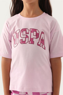 Пижамный комплект пыльной розы для девочки - U.s. polo assn фото 5