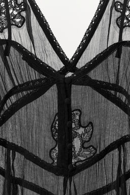 TOP GASA BORDADOS / Negro - Zara фото 6