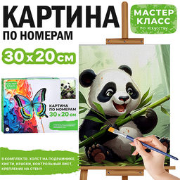 Картина по номерам "Весёлая пандочка" 30х20 см.