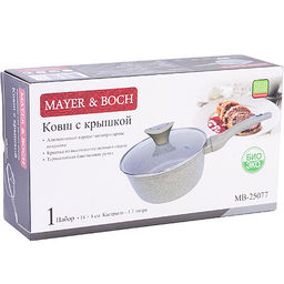 25077 Ковш алюм 1,7л 18см с.кр МРАМОР/КРОШ(х6)