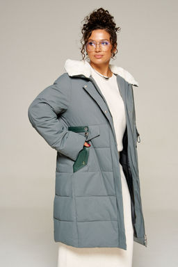 Пальто Beautiful Free 8019 полынь