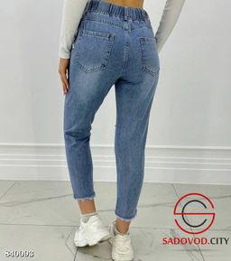 Джинсы на резинке с высокой посадкой - Bruno фото 5