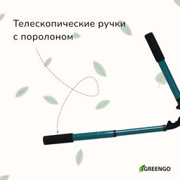 Кусторез, 2228.5 (5673 см), телескопический, с поролоновыми ручками, с чехлом, цвет МИКС, Greengo фото 3
