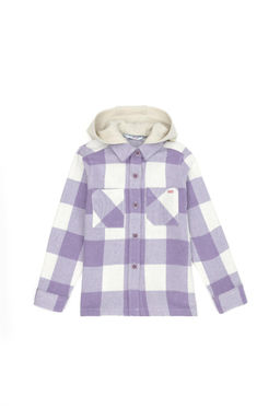 Сиреневая рубашка с капюшоном и длинными рукавами для девочки - U.s. polo assn фото 2