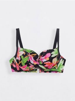 CONTE Лиф-балконет с цветочным рисунком и эффектом push-up TROPICAL GARDEN colorful black - Conte elegant фото 2