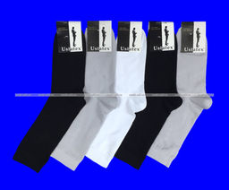Цена за 10 пар. ЮстаТекс носки мужские 1с9 (1с99) хлопок с лайкрой черные