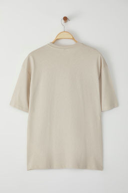 TRENDYOL MAN Tas Oversize/Genis Kesim %100 Pamuklu On Bask?l? T-Shirt TMNSS25TS00124 - Trendyolmilla фото 3