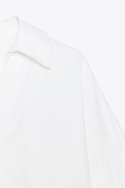 WIDE-SLEEVE LINEN BLEND SHIRT - Zara фото 7