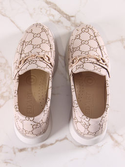 Лоферы туфли 172.1841be.Бежевый гуччи