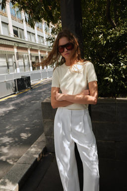 SOFT-TOUCH SHORT SLEEVE KNIT TOP - Zara фото 2