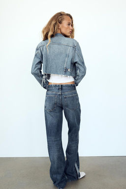 MID-RISE WIDE-LEG TRF JEANS - Zara фото 4