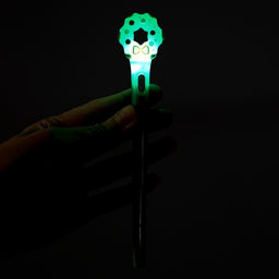 Цена за 36 шт. Ручка-прикол Новый год, световая, синий стержень, шариковая, МИКС