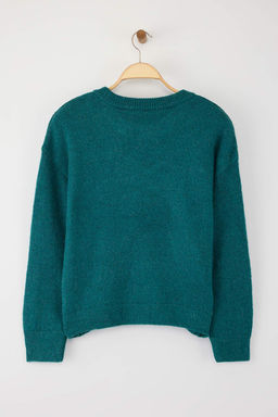 More Sustainable Lacivert Alpaka Yun Kar?s?ml? Triko Kazak|TWOAW26KZ00001 - Trendyolmilla фото 14