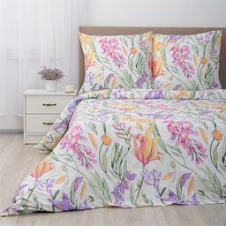 КПБ Simple Life евро, бязь, 100 % хлопок, пл. 120 гр./кв.м., Ромбы голубые ОП Пододеяльник 205*217, простыня 240*217, наволочка 70*70 (2 шт.) - Традиция фото 18