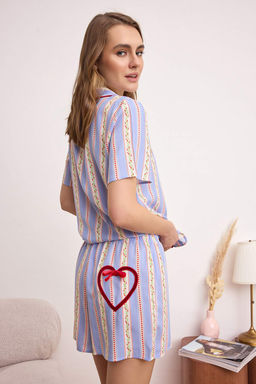 Cok Renkli Bask?l? Shally Dokuma Pijama Tak?m? THMSS26PT00144