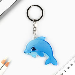 Цена за 2 шт. Брелок для ключей детский «Дельфин», 3,5 х 10 см