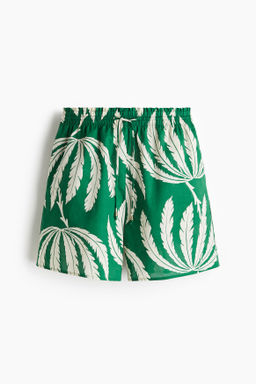 Pantal?n corto estampado con cord?n de ajuste