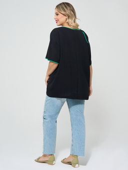 Блузка 0324-1 чёрный - Dora фото 12