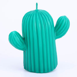 Цена за 3 шт. Свеча фигурная "Кактус", 6,5 см, зеленый